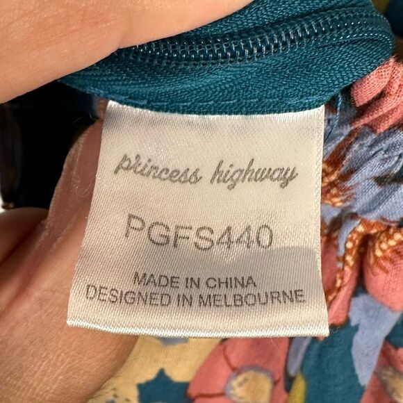 Princess Highway Linen Blend Wide Leg Ella Flora Jumpsuit Women’s Sz 12 cottage - Picture 10 of 10